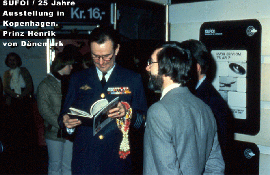 1977-11-saaa-20 Jahre-SUFOI-Ausstellung in Kopenhagen  bei welcher auch CENAP eine Infotafel zur Verfügung stellte.