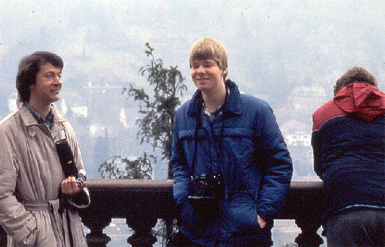1984-03-aab-Lars Larsen/SUFOI mit CENAP-Team auf Heidelberger Schlou00df