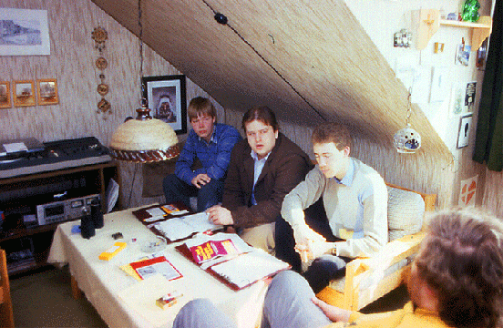 1984-03-ao-Lars und Roland, Jochen-CENAP-Heilbronn, Werner bei Hansju00fcrgen