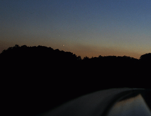 2005-08-n-Jupiter und Venus über Odenwald 31.08.