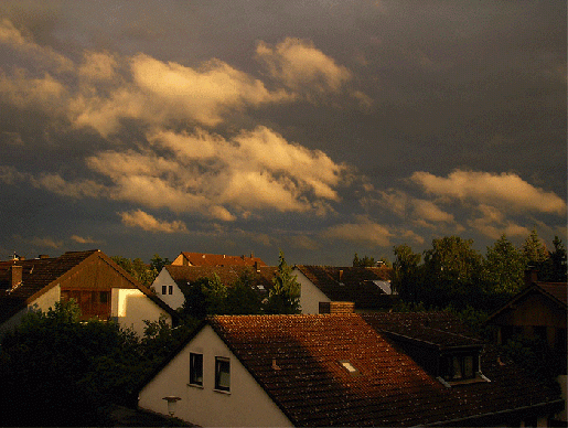 2007-06-gaa-Gewitterwolken bei Sonnenuntergang - Mannheim