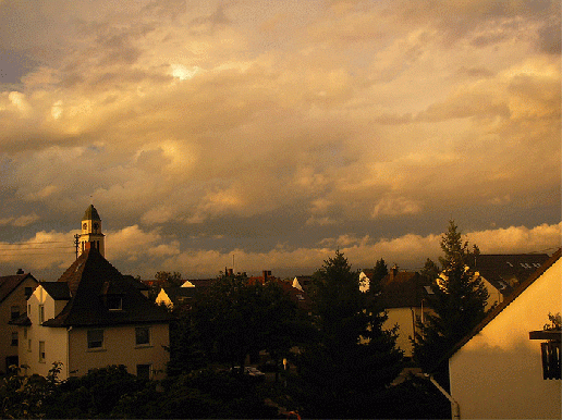 2007-06-gag-Gewitterwolken bei Sonnenuntergang - Mannheim