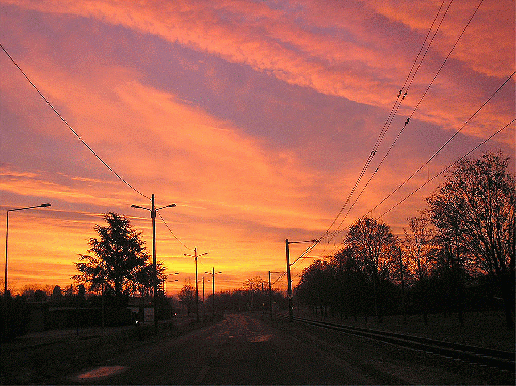 2007-11-cc-Sonnenaufgang über Mannheim-Vogelstang