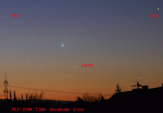 2008-01-25-Altair+Jupiter+Venus am Morgenhimmel - Mannheim