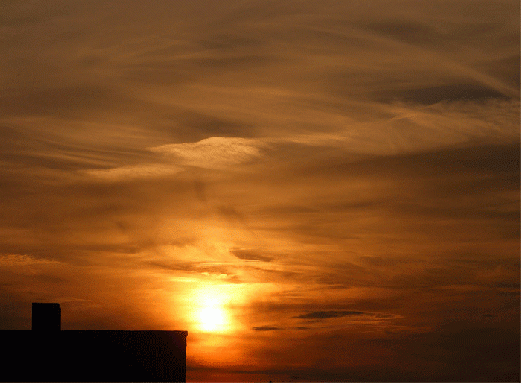 2008-07-bgfb-Sonnenuntergang mit Wolkenschatten-Effekt