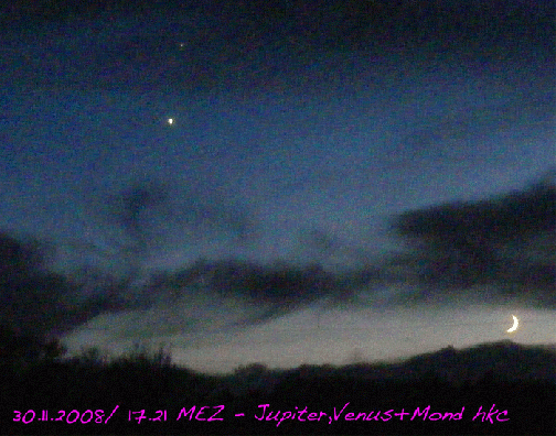 2008-11-hhfe-Jupiter + Venus bei Mondsichel