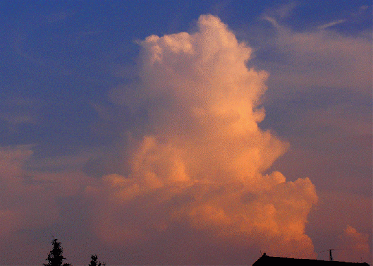 2009-06-gua-Wolkenturm bei Sonnenuntergang - Mannheim
