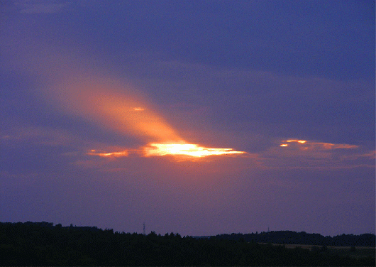 2009-08-ffdg-Sonnenstrahleneffekt bei Sonnenuntergang
