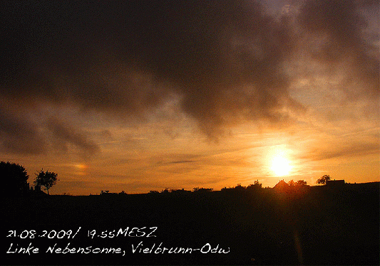 2009-08-hc-linke Nebensonne bei Sonnenuntergang bei Vielbrunn/Odw