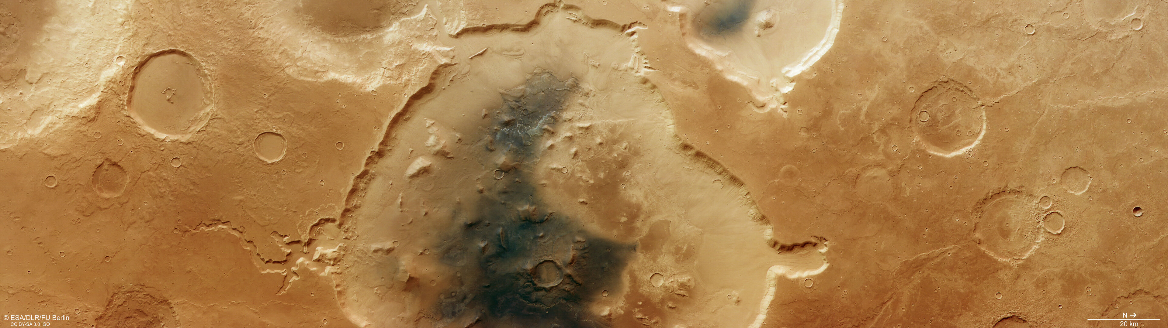 a-crumbling-crater-seen-by-esa-s-mars-express-pillars