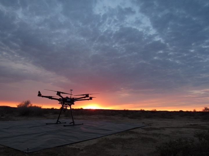 drone-desert-sunrise