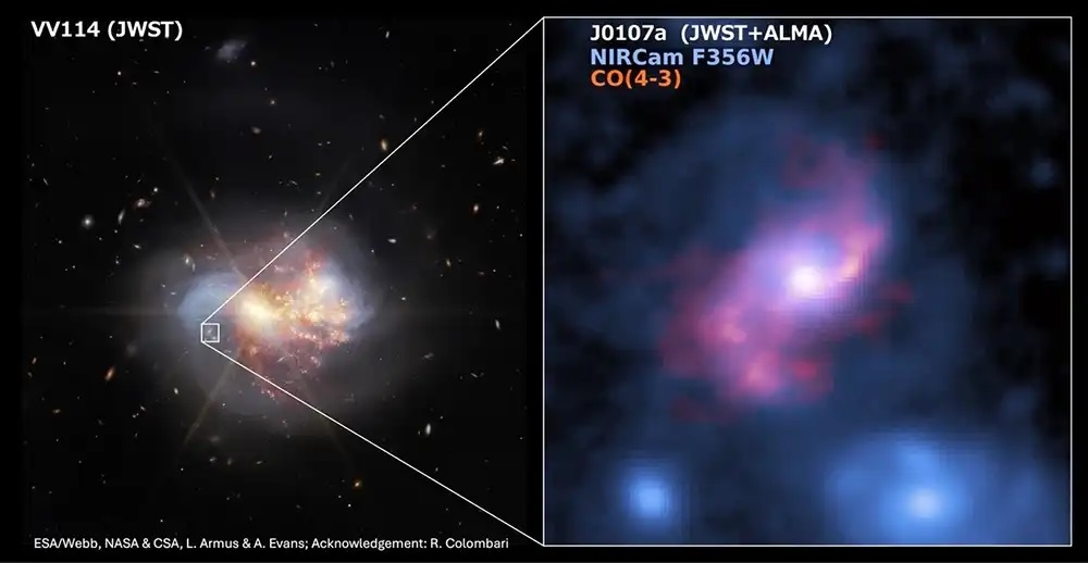 stellar-and-molecular-gas-distribution-of-j0107a